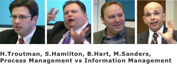 ￼

H.Troutman, S.Hamilton, B.Hart, M.Sanders,
Process Management vs Information Management